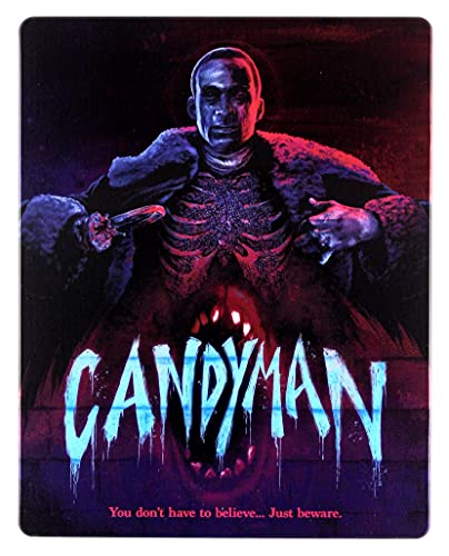 Candyman steelbook cover featuring a menacing figure and dripping title text.