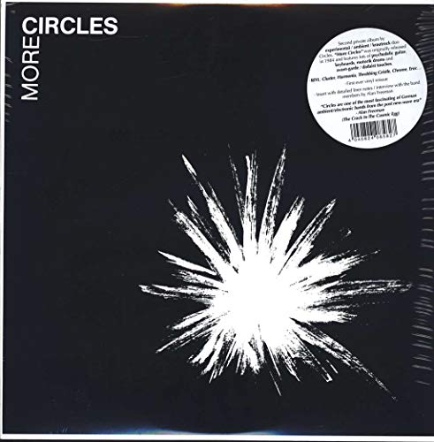 Black vinyl record cover with a white, starburst-like graphic.