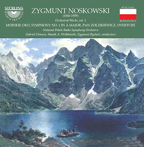 CD cover: mountain landscape with lake, text naming composer Zygmunt Noskowski.