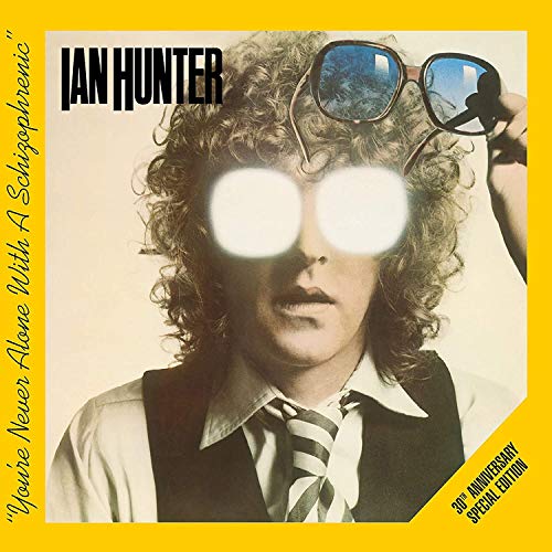 Album cover for Ian Hunter featuring a man with oversized sunglasses.