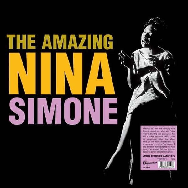 Album cover for Nina Simone’s “The Amazing Nina Simone” on clear vinyl.