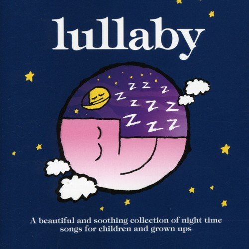 CD cover with illustrated moon, clouds, and stars; text reads "lullaby".