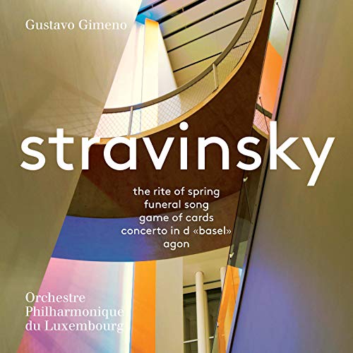CD cover for Stravinsky’s orchestral works, featuring abstract architecture.