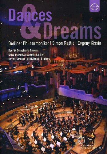 DVD cover for “Dances & Dreams” featuring the Berliner Philharmoniker orchestra.