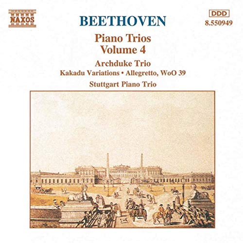 CD cover for Beethoven’s Piano Trios, Volume 4, featuring a historical building.