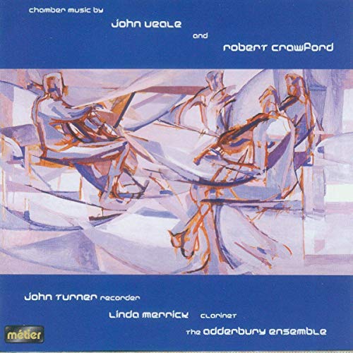 CD cover with abstract painting of musicians playing chamber music.