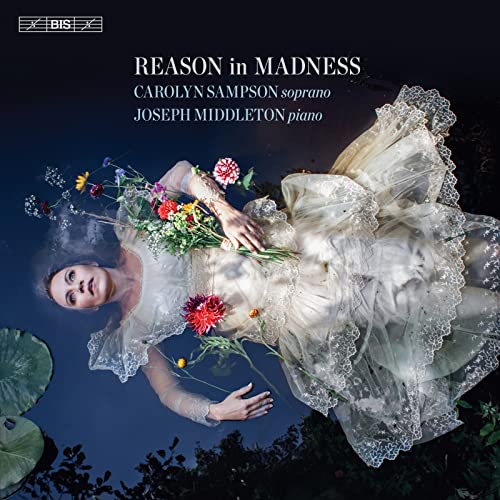 CD cover: soprano Carolyn Sampson in a lace dress with flowers.