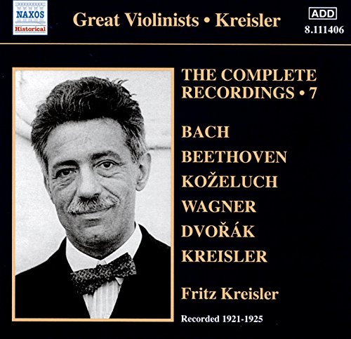 Black CD case with portrait of violinist Fritz Kreisler, text listing composers.