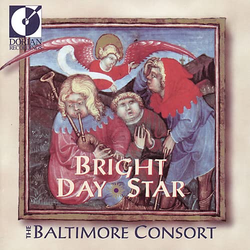 CD cover: Medieval illuminated manuscript depicting angels and musicians.