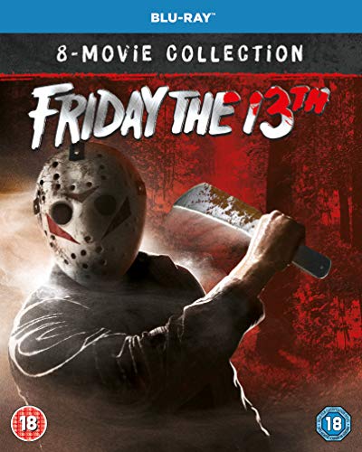Friday the 13th Blu-ray boxset cover featuring Jason Voorhees with a machete.