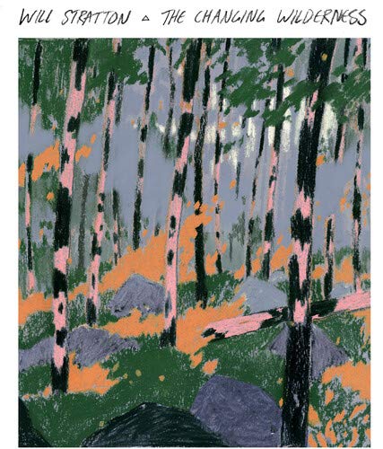 Painted forest scene album cover for Will Stratton’s “The Changing Wilderness.”