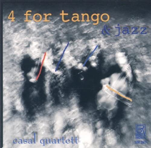 CD cover: abstract blue and white swirls with text "4 for tango & jazz".