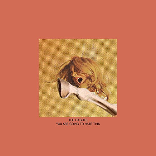 Album cover with a screaming person viewed through a telescope.