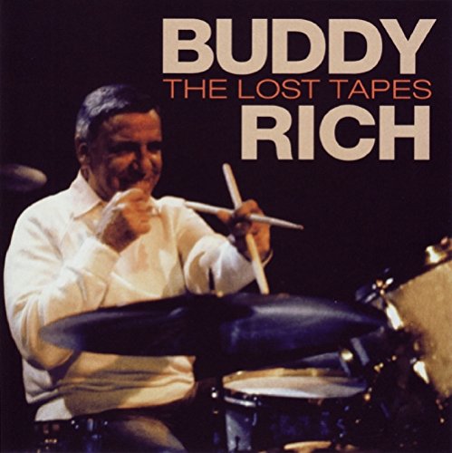 Buddy Rich drumming, album cover for “The Lost Tapes” CD.