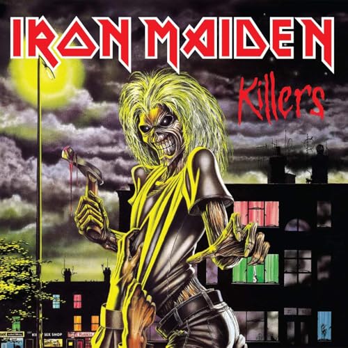 Iron Maiden “Killers” album cover: Eddie the Head with a hammer.