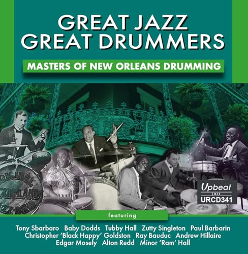 CD cover for “Great Jazz - Great Drummers” featuring jazz musicians.