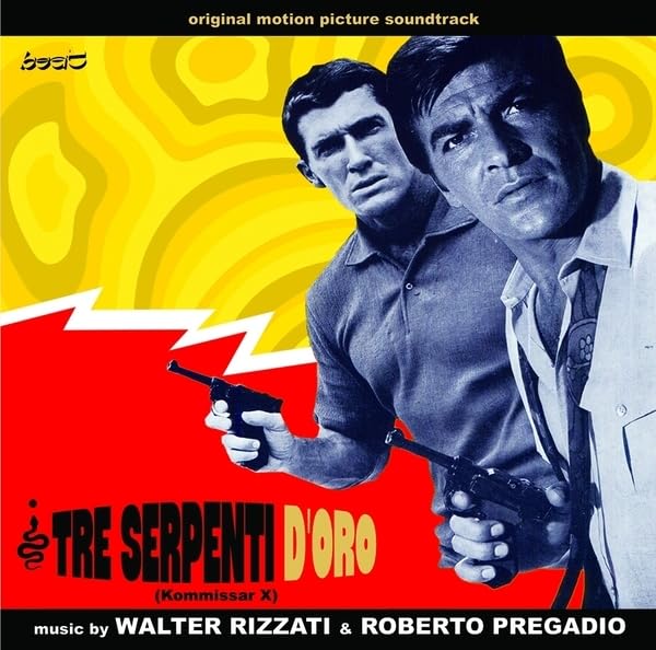 CD cover: two men with guns against a yellow and black swirl.