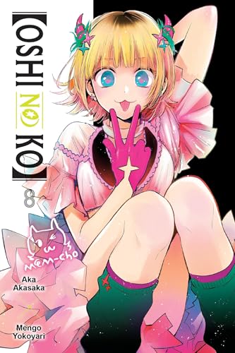 Manga volume 8 cover: blonde girl in pink outfit making a peace sign.