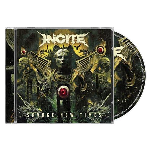 CD case for Incite’s “Savage New Times” with dark, dystopian artwork.