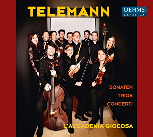 CD cover featuring L'Accademia Giacosa ensemble playing string instruments.