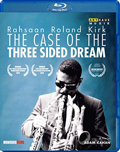 Blu-ray cover for documentary “Rahsaan Roland Kirk: The Case of the Three Sided Dream.”