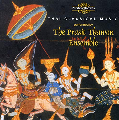 CD cover: Thai classical music scene with musicians and a horse.
