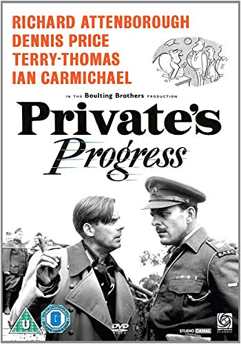 DVD cover for Private's Progress featuring two soldiers in a black and white scene.
