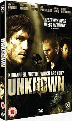 DVD cover for “Unknown” featuring Liam Neeson and a fractured image.