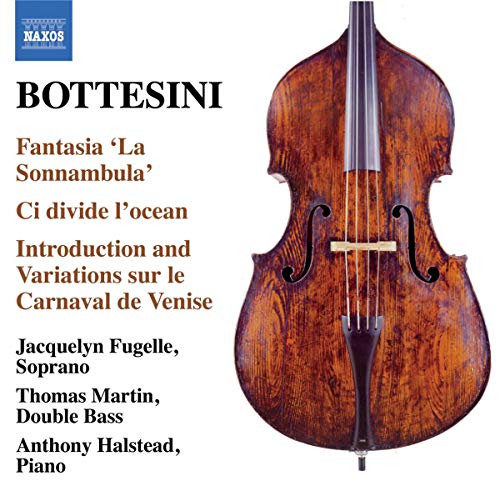 CD cover featuring a varnished double bass and musical compositions listed.