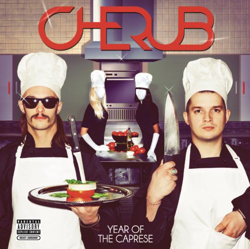 Album cover featuring two men in chef hats and aprons in a kitchen.