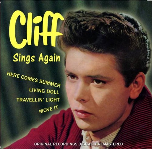 CD cover for “Cliff Sings Again” featuring a young Cliff Richard portrait.