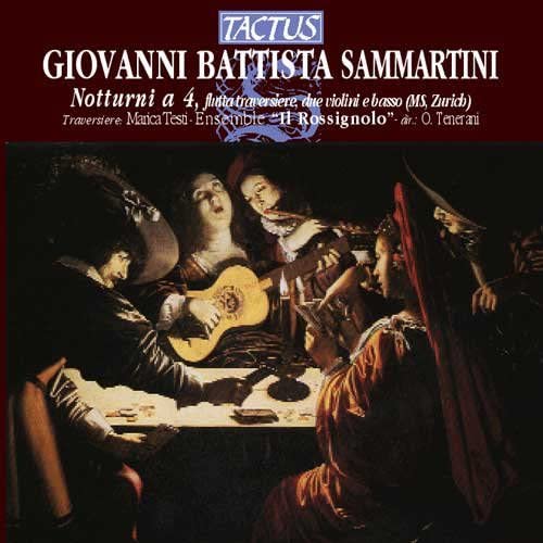 CD cover for “Il Rossignolo - NOTTURNI A 4” featuring a baroque painting.