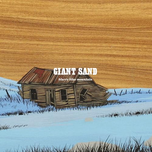 Painting of a dilapidated wooden shack in a grassy field.