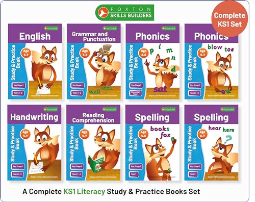 Complete Key Stage 1 Literacy Study & Practice Books - 8-book bundle
