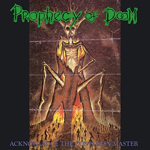 Album cover: skeletal figure towering over a crowd, dark fantasy art.