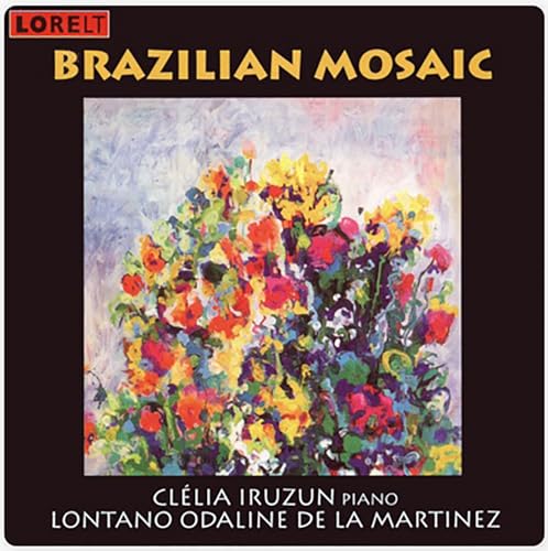 CD cover: colorful floral painting with pianist Clélia Iruzun’s name.