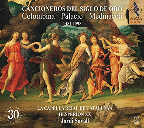 CD cover depicting Renaissance figures dancing in colorful robes.