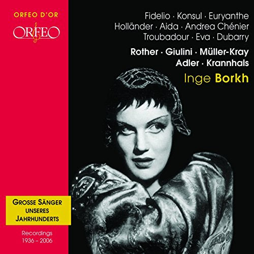 CD cover featuring black and white portrait of opera singer Inge Borkh.