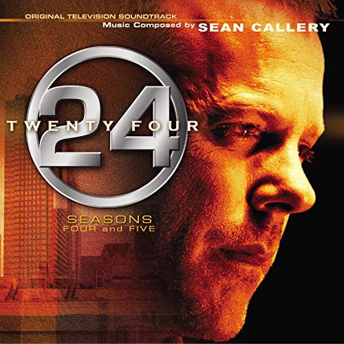 CD cover for “24: Seasons 4 & 5” soundtrack, featuring Kiefer Sutherland.