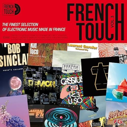 Vinyl record cover for "French Touch Vol. 3" featuring artist portraits.