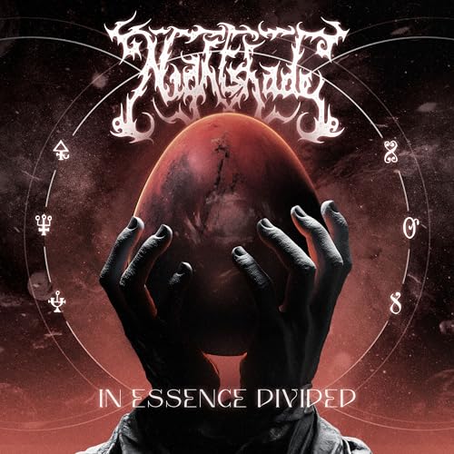 Album cover: dark hands holding a cracked, red orb with occult symbols.