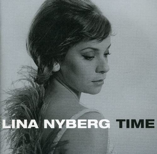 Black and white CD cover featuring a portrait of Lina Nyberg.