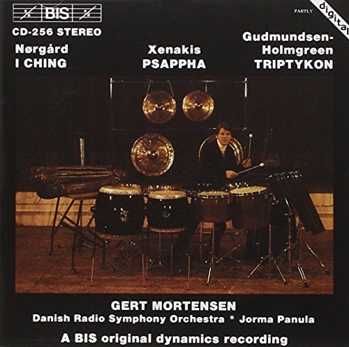 CD cover featuring a percussionist surrounded by drums and cymbals.