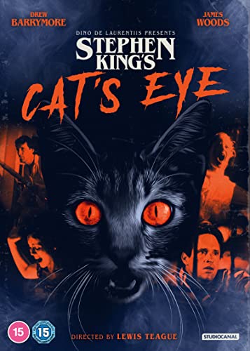 DVD cover for "Cat's Eye" featuring a black cat with glowing orange eyes.