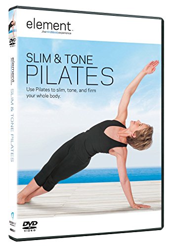 DVD cover for "Element: Slim And Tone Pilates" featuring a woman in a Pilates pose.