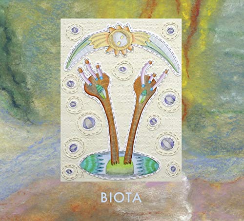 CD cover art featuring stylized plant-like forms and circular patterns.