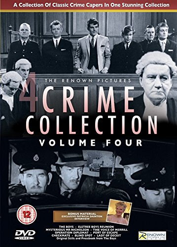 DVD cover for "The Renown Crime Collection Volume 4" featuring vintage film stills.