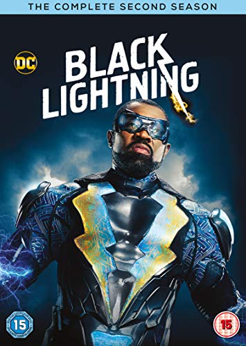 Black Lightning DVD cover featuring the superhero in a dark suit.