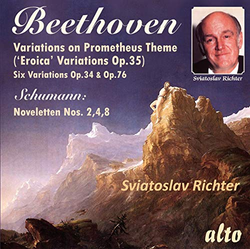 CD cover featuring pianist Sviatoslav Richter and a mountain landscape.
