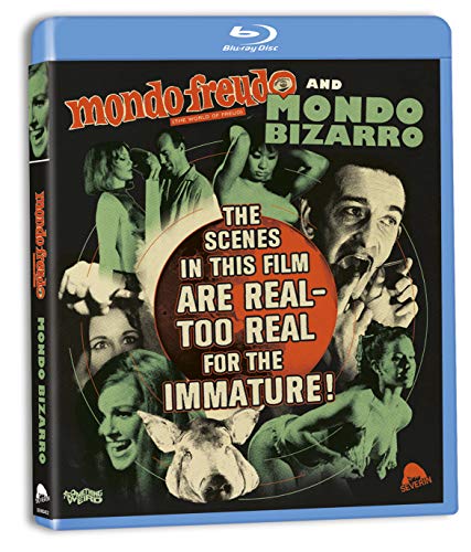 Blu-ray cover for "Mondo Freudo & Mondo Bizarro" with collage of faces.